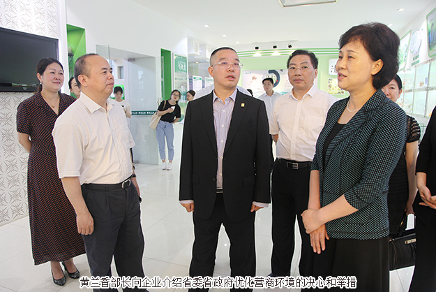 中共湖南省委常委、省委統(tǒng)戰(zhàn)部部長黃蘭香一行蒞臨綠之韻調(diào)研指導(dǎo)